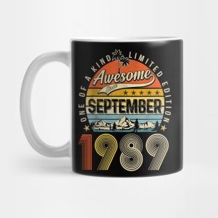 Awesome Since September 1989 Vintage 34th Birthday Mug